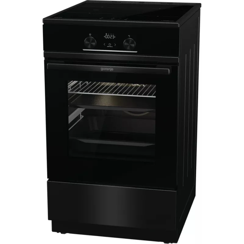 „Gorenje“ GEIT5C60BPG, laisvai pastatoma viryklė, elektrinė, keraminė kaitlentė, juoda