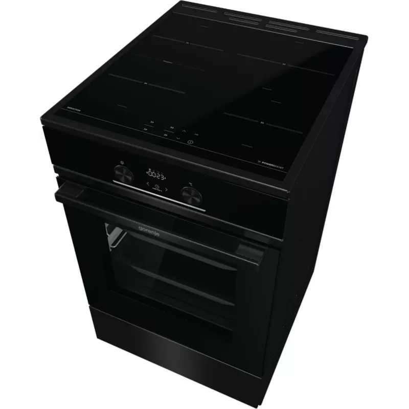 „Gorenje“ GEIT5C60BPG, laisvai pastatoma viryklė, elektrinė, keraminė kaitlentė, juoda