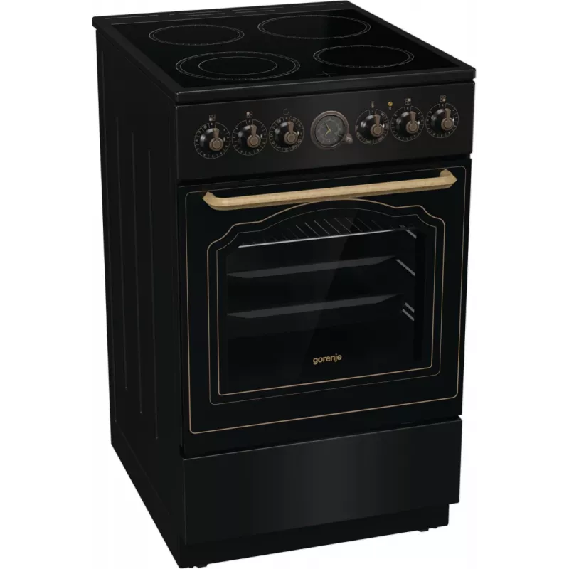 Gorenje GECS5B70CLB laisvai pastatoma viryklė elektrinė keraminė kaitlentė juoda
