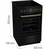 Gorenje GECS5B70CLB laisvai pastatoma viryklė elektrinė keraminė kaitlentė juoda