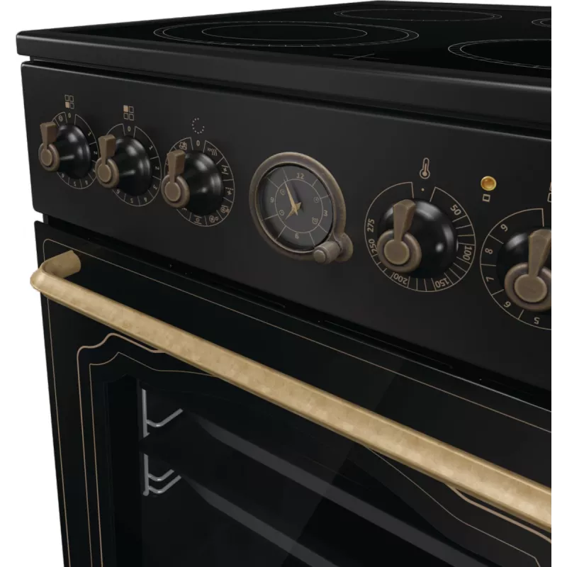Gorenje GECS5B70CLB laisvai pastatoma viryklė elektrinė keraminė kaitlentė juoda