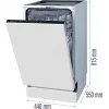 Gorenje GV 520 E 10 EB pilnai įmontuojama 11 komplektų