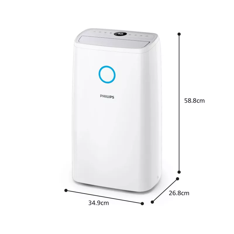 Philips 3000 series DE3306/11 oro sausintuvas 4 L 51 dB Balta, Šviesiai pilka