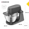 Virtuvinis kombainas Kenwood KHC30.070GY — 1000 W, 4,3 L nerūdijančio plieno dubuo, sukamoji rankenėlė, pilka