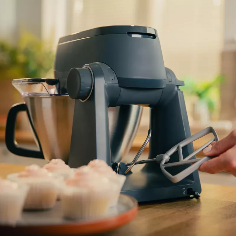 Virtuvinis kombainas Kenwood KHC30.070GY — 1000 W, 4,3 L nerūdijančio plieno dubuo, sukamoji rankenėlė, pilka