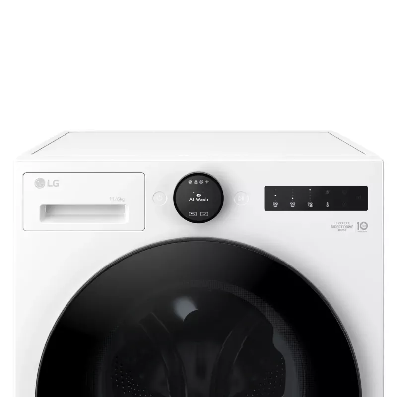 LG F4X7011TWS priekinio įkrovimo skalbimo mašina 11 kg 1400 aps./min balta
