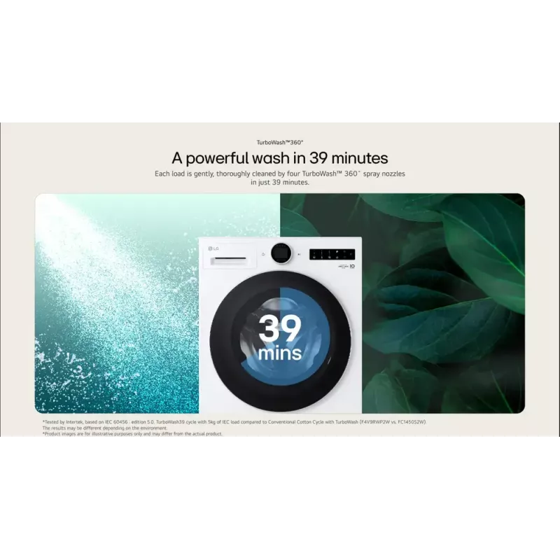 LG F4X7011TWS priekinio įkrovimo skalbimo mašina 11 kg 1400 aps./min balta