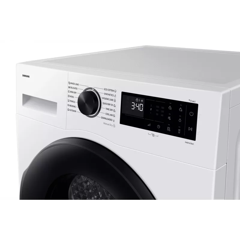 Samsung DV90DG52A0AELE skalbinių džiovyklė Laisvai pastatoma Priekinio pakrovimo 9 kg Balta