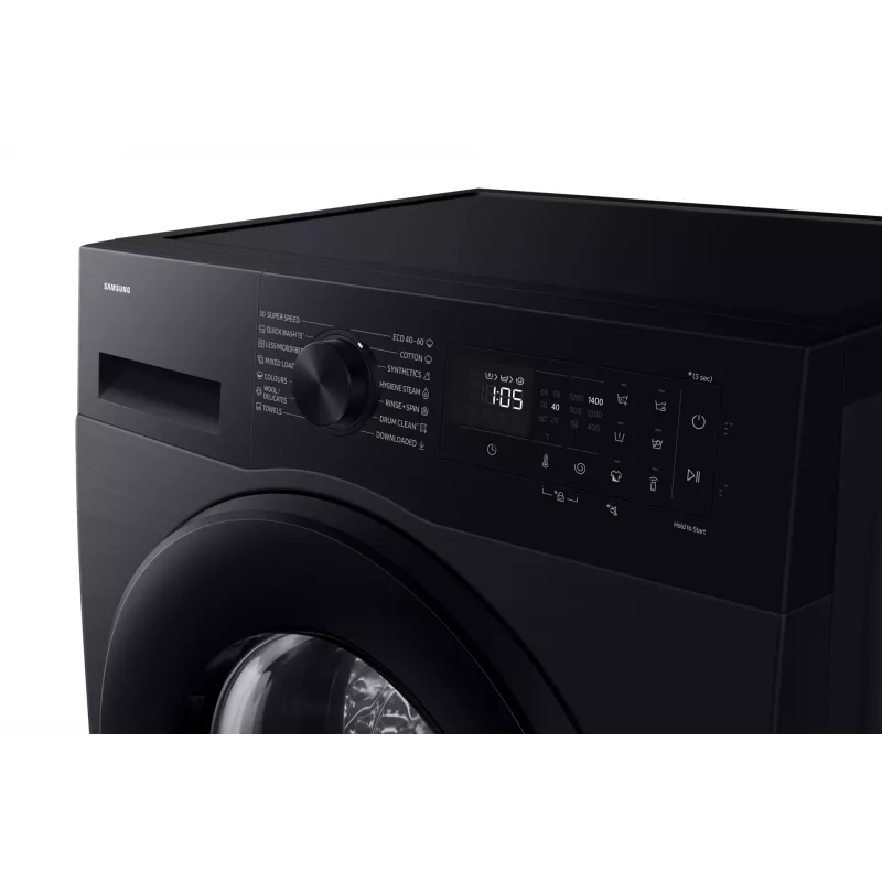 Samsung WW90DG5G34ABLE skalbimo mašina Įkraunama iš priekio 9 kg 1400 aps./min Juoda