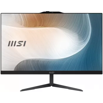 MSI Modern AM242 1M-1219EU All-in-One kompiuteris / darbo stotis Intel Core 5 120U 60,5 cm (23,8 colio) 1920 x 1080 pikselių 8 GB DDR5-SDRAM 512 GB SSD Windows 11 Pro Wi-Fi 6E (802.11ax) Juoda