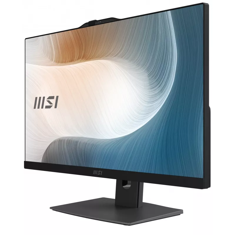 MSI Modern AM242P 1M-1223EU All-in-One PC / darbo stotis Intel Core 5 120U 60,5 cm (23,8 colio) 1920 x 1080 pikselių 8 GB DDR5-SDRAM 512 GB SSD Windows 11 Pro Wi-Fi 6E (802.11ax) Juoda