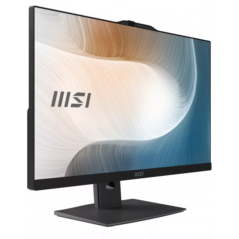 MSI Modern AM242P 1M-1223EU All-in-One PC / darbo stotis Intel Core 5 120U 60,5 cm (23,8 colio) 1920 x 1080 pikselių 8 GB DDR5-SDRAM 512 GB SSD Windows 11 Pro Wi-Fi 6E (802.11ax) Juoda