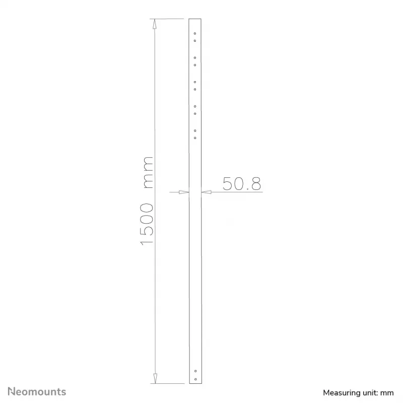 Neomounts FPMA-CP150 prailginimo stulpas televizoriaus tvirtinimui prie lubų - aukštis 150 cm