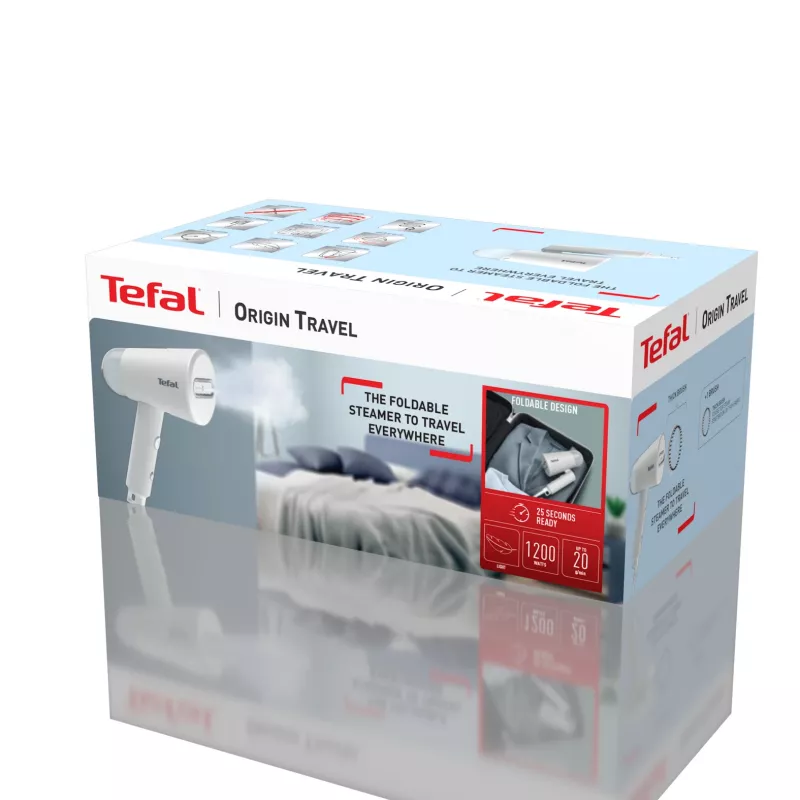 „Tefal Origin Travel DT1020“ rankinis drabužių garintuvas 0,07 l 1200 W pilka, balta
