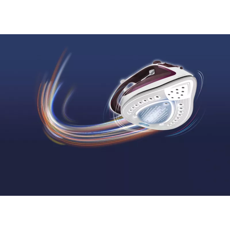 Tefal EasyGliss Plus FV5714 lygintuvas Sausas ir garinis lygintuvas Durilium padas 2400 W Bordo, Balta