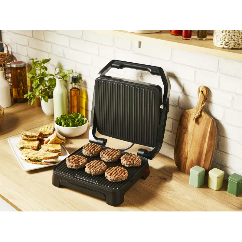 Kontaktinė keptuvė Tefal Inicio Adjust GC272D10 su nepridegančiomis plokštėmis ir reguliuojama temperatūra