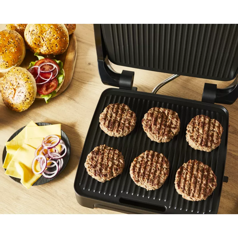 Kontaktinė keptuvė Tefal Inicio Adjust GC272D10 su nepridegančiomis plokštėmis ir reguliuojama temperatūra