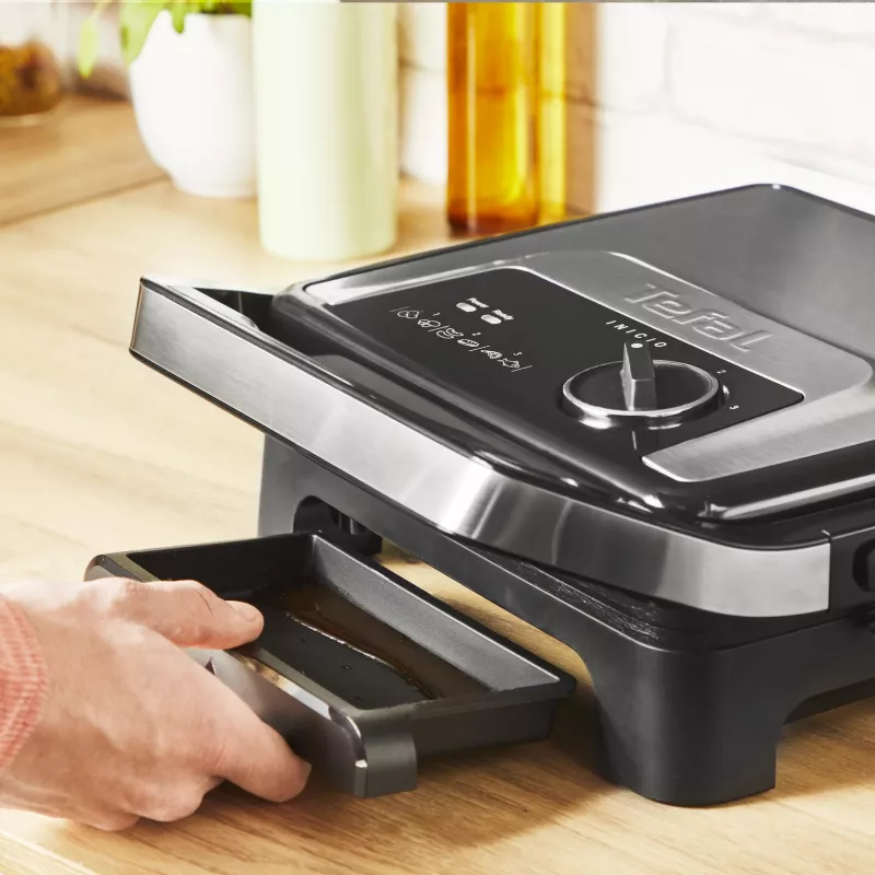 Kontaktinė keptuvė Tefal Inicio Adjust GC272D10 su nepridegančiomis plokštėmis ir reguliuojama temperatūra