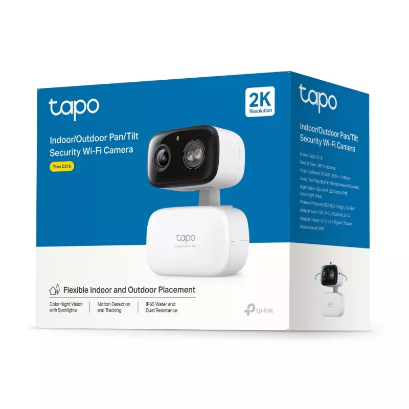 TP-Link Tapo C216 Box IP apsaugos kamera Vidaus 2304 x 1296 pikseliai Lubos/Siena/Stalas