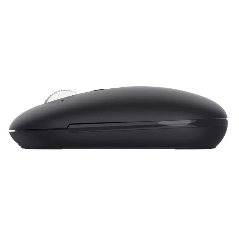 pelė TRUST Seron plonas Multi — abiem rankoms tinkama biuro pelė, optinė 3200 DPI, RF belaidė + Bluetooth, 7 mygtukai, juoda