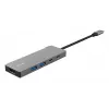 USB Type-C šakotuvas TRUST 26062 — HDMI + USB 3.2 Gen 1 Type-A & Type-C, pilka, 5 prievadai
