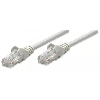 “Intellinet” tinklo kabelis, Cat5e, 10 m, pilkas, CCA, U/UTP, PVC, RJ45, paauksuoti kontaktai, bekliūtis, su apsauginiu antgaliu, garantija visam naudojimo laikui