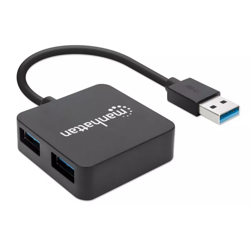 Manhattan USB-A 4 prievadų šakotuvas, 4x USB-A prievadai, 5 Gbps (USB 3.2 Gen1, dar žinomas kaip USB 3.0), maitinamas per USB (nereikia išorinio maitinimo bloko). Greitas įkrovimas: 1 prievadas iki 0,9 A; įkrovimui per 4 prievadus reikalingas išorinis maitinimo blokas (nepridedamas). Atitinka ST4300MINU3B