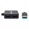 Manhattan USB-A 4 prievadų šakotuvas, 4x USB-A prievadai, 5 Gbps (USB 3.2 Gen1, dar žinomas kaip USB 3.0), maitinamas per USB (nereikia išorinio maitinimo bloko). Greitas įkrovimas: 1 prievadas iki 0,9 A; įkrovimui per 4 prievadus reikalingas išorinis maitinimo blokas (nepridedamas). Atitinka ST4300MINU3B