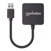 Manhattan USB-A 4 prievadų šakotuvas, 4x USB-A prievadai, 5 Gbps (USB 3.2 Gen1, dar žinomas kaip USB 3.0), maitinamas per USB (nereikia išorinio maitinimo bloko). Greitas įkrovimas: 1 prievadas iki 0,9 A; įkrovimui per 4 prievadus reikalingas išorinis maitinimo blokas (nepridedamas). Atitinka ST4300MINU3B