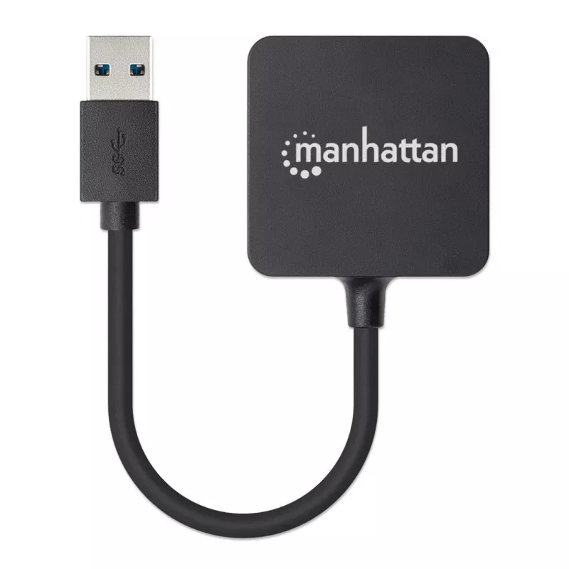 Manhattan USB-A 4 prievadų šakotuvas, 4x USB-A prievadai, 5 Gbps (USB 3.2 Gen1, dar žinomas kaip USB 3.0), maitinamas per USB (nereikia išorinio maitinimo bloko). Greitas įkrovimas: 1 prievadas iki 0,9 A; įkrovimui per 4 prievadus reikalingas išorinis maitinimo blokas (nepridedamas). Atitinka ST4300MINU3B