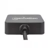 Manhattan USB-A 4 prievadų šakotuvas, 4x USB-A prievadai, 5 Gbps (USB 3.2 Gen1, dar žinomas kaip USB 3.0), maitinamas per USB (nereikia išorinio maitinimo bloko). Greitas įkrovimas: 1 prievadas iki 0,9 A; įkrovimui per 4 prievadus reikalingas išorinis maitinimo blokas (nepridedamas). Atitinka ST4300MINU3B