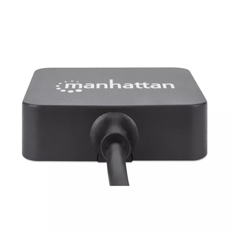 Manhattan USB-A 4 prievadų šakotuvas, 4x USB-A prievadai, 5 Gbps (USB 3.2 Gen1, dar žinomas kaip USB 3.0), maitinamas per USB (nereikia išorinio maitinimo bloko). Greitas įkrovimas: 1 prievadas iki 0,9 A; įkrovimui per 4 prievadus reikalingas išorinis maitinimo blokas (nepridedamas). Atitinka ST4300MINU3B