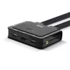 Lindy 2 prievadų HDMI 4K30, USB 2.0 ir garso kabelinis KVM jungiklis, 1920 x 1080 pikselių, juodas