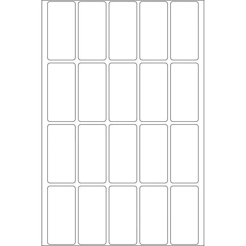 Universalių etikečių HERMA 10609 19x40 mm baltos nuimamos popierinės 640 vnt.