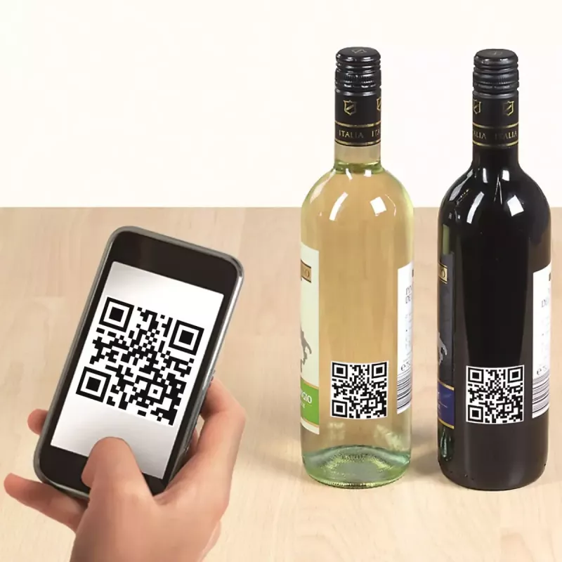 QR kodų etiketės HERMA 9642, A4, 40x40 mm, baltos, kvadratinės, popierinės