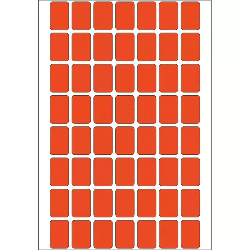 Daugiafunkcinės etiketės HERMA 12x18 mm raudonos popierinės matinės rankiniam rašymui