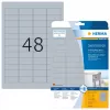 HERMA 4221 vardinių plokštelių etiketės A4 45,7x21,2 mm sidabrinės