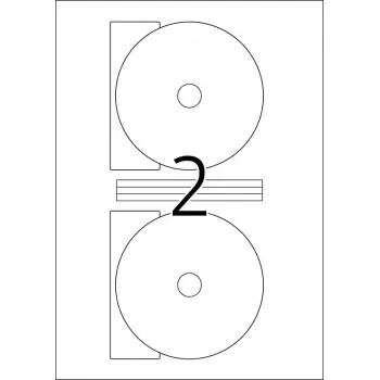 Lipnios spausdintuvo etiketės HERMA CD etiketės Maxi A4 Ø 116 mm