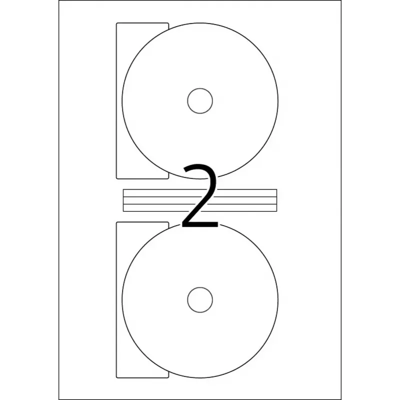 Lipnios spausdintuvo etiketės HERMA CD etiketės Maxi A4 Ø 116 mm