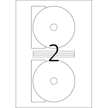 Lipnios spausdintuvo etiketės HERMA CD etiketės Maxi A4 Ø 116 mm