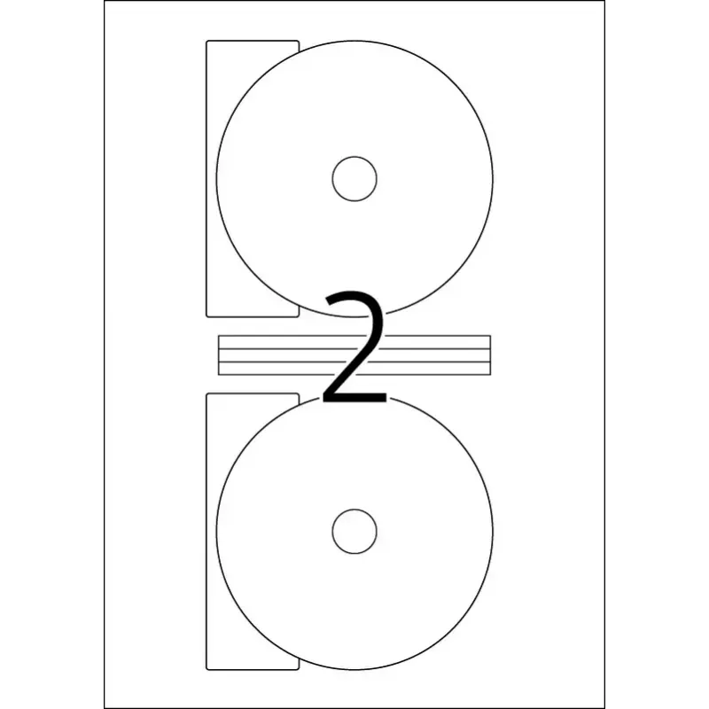 Lipnios spausdintuvo etiketės HERMA CD etiketės Maxi A4 Ø 116 mm