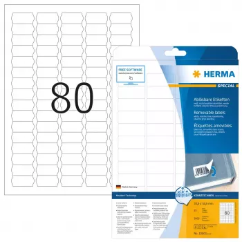 Kainų etiketės HERMA A4 35,6x16,9 mm baltos nuimamos/popierinės matinės 2000 vnt.