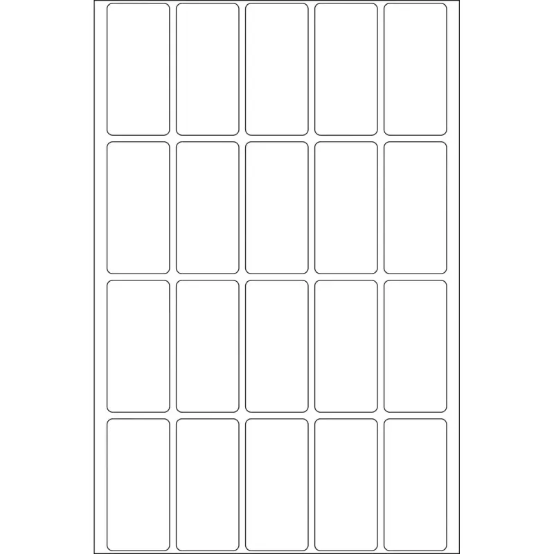 Universalios etiketės HERMA 19x40 mm baltos, popierius, matinis, rankinis užrašymas