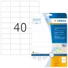 Lipnios spausdintuvo etiketės HERMA Labels skaidrios matinės A4 52,5x29,7 mm plėvelė 1000 vnt.
