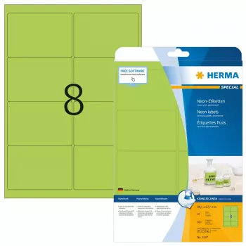 Etiketės HERMA Neon A4 99,1x67,7 mm 160 vnt.