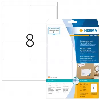 Perklijuojamos adresų etiketės HERMA 10018