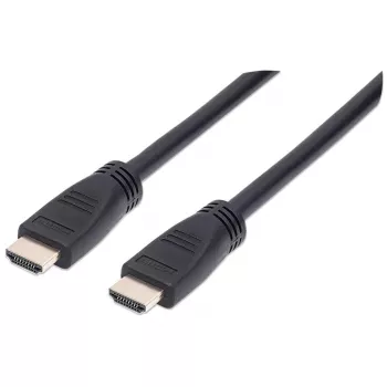 Manhattan HDMI 4K@60Hz kabelis su eternetu – CL3 reitingas, 8 m, tinkamas montavimui sienoje, visiems 4K ir 1080p/HD poreikiams – atnaujinant dabar ar pasiruošus ateičiai, kištukas–kištukas, juodas, Ultra HD 4k x 2k, garantija visam laikui, „Premium High Speed“