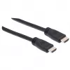 Manhattan HDMI 4K@60Hz kabelis su eternetu – CL3 reitingas, 8 m, tinkamas montavimui sienoje, visiems 4K ir 1080p/HD poreikiams – atnaujinant dabar ar pasiruošus ateičiai, kištukas–kištukas, juodas, Ultra HD 4k x 2k, garantija visam laikui, „Premium High Speed“