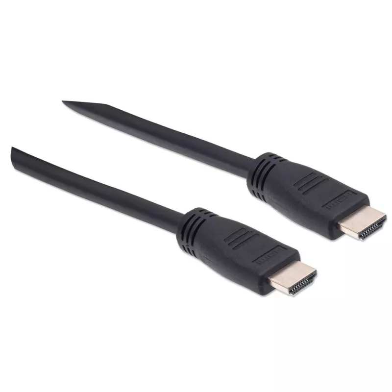 Manhattan HDMI 4K@60Hz kabelis su eternetu – CL3 reitingas, 8 m, tinkamas montavimui sienoje, visiems 4K ir 1080p/HD poreikiams – atnaujinant dabar ar pasiruošus ateičiai, kištukas–kištukas, juodas, Ultra HD 4k x 2k, garantija visam laikui, „Premium High Speed“
