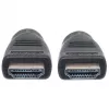 Manhattan HDMI 4K@60Hz kabelis su eternetu – CL3 reitingas, 8 m, tinkamas montavimui sienoje, visiems 4K ir 1080p/HD poreikiams – atnaujinant dabar ar pasiruošus ateičiai, kištukas–kištukas, juodas, Ultra HD 4k x 2k, garantija visam laikui, „Premium High Speed“